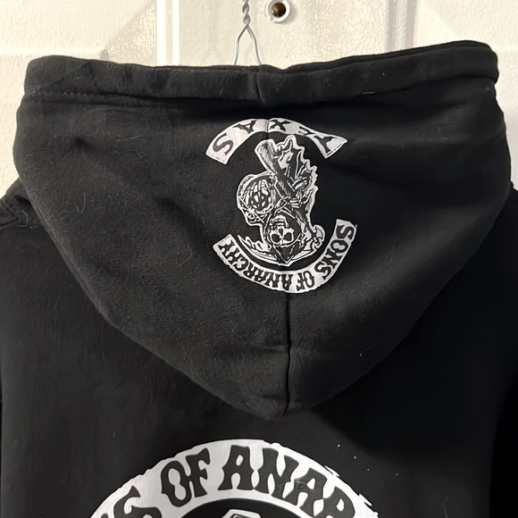 ESY 💀 SONS OF ANARCHY BLACK HOODED SWEATSHIRT Men’s XL - Picture 5 of 7